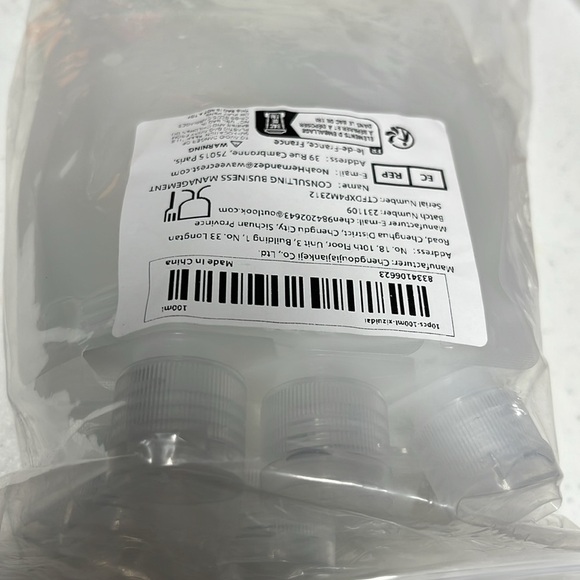 5 Clear Refillable Plastic Travel Bottles - Picture 8 of 8